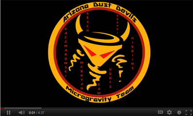 ASU Dust Devils microgravity expirement video